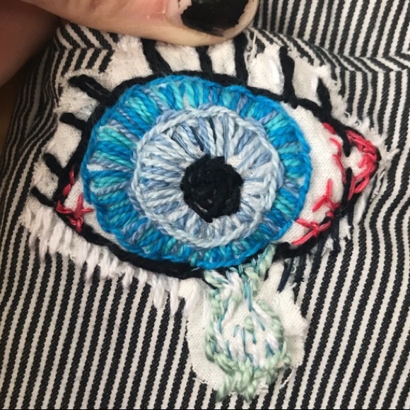 Persephone Made Other - “Crying Eye” patch embroidery, handmade!